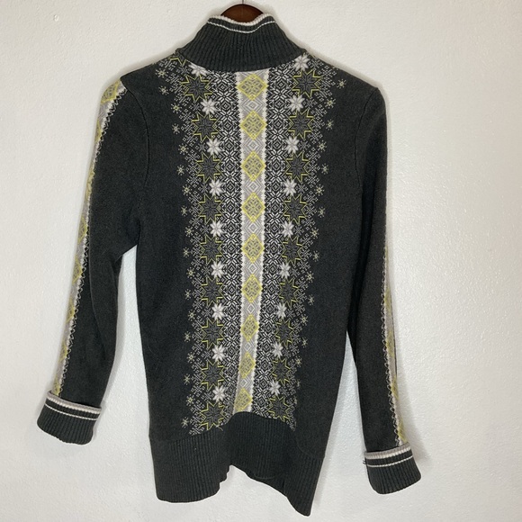 Eddie Bauer Nordic Fair Isle Double Zip Cardigan Sweater - Picture 6 of 15